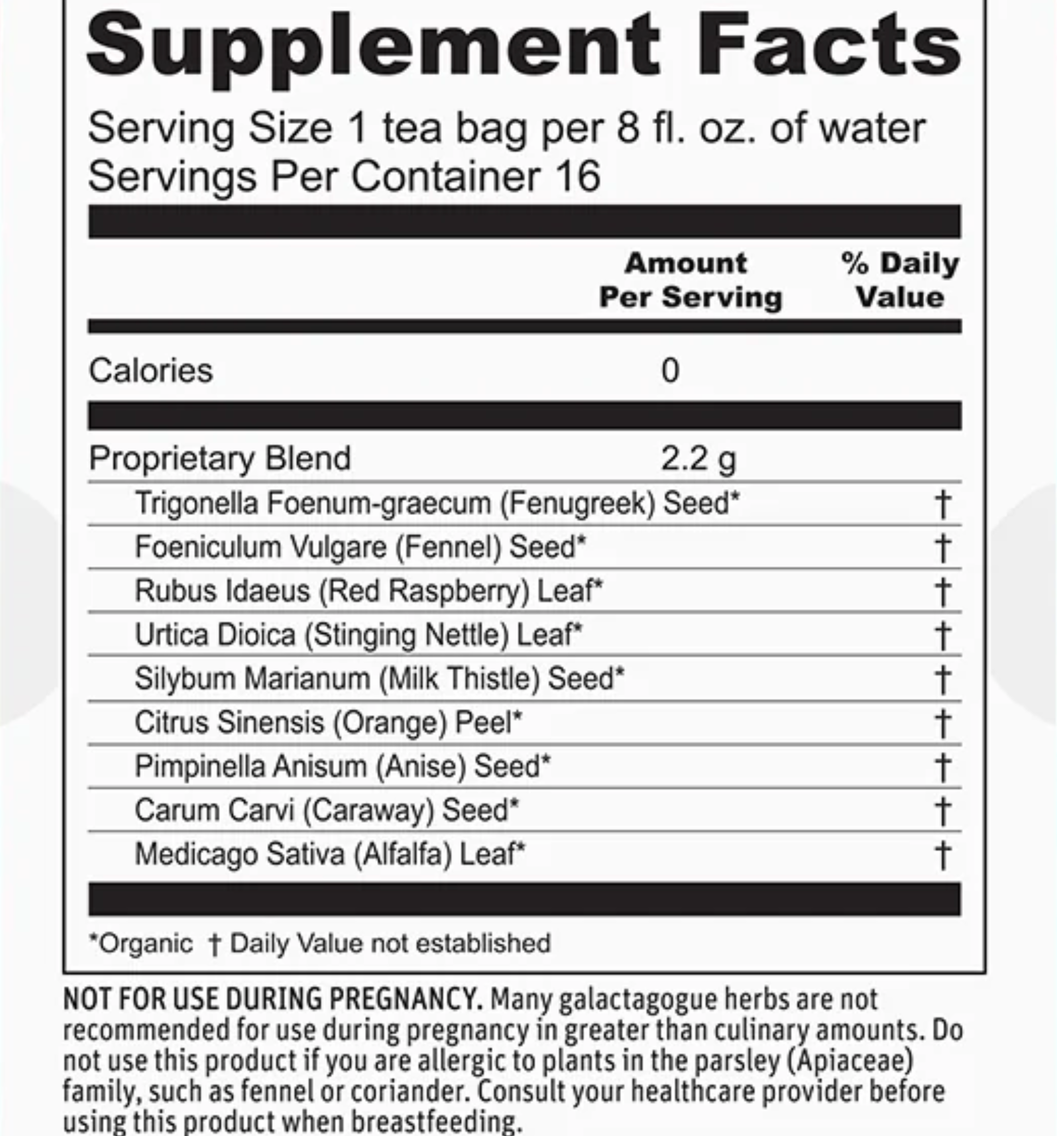 Earth Mama Angel Baby Organic Milkmaid Tea