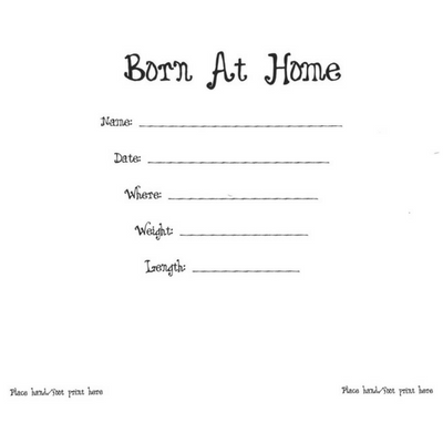 Infant Foot Print Certificate